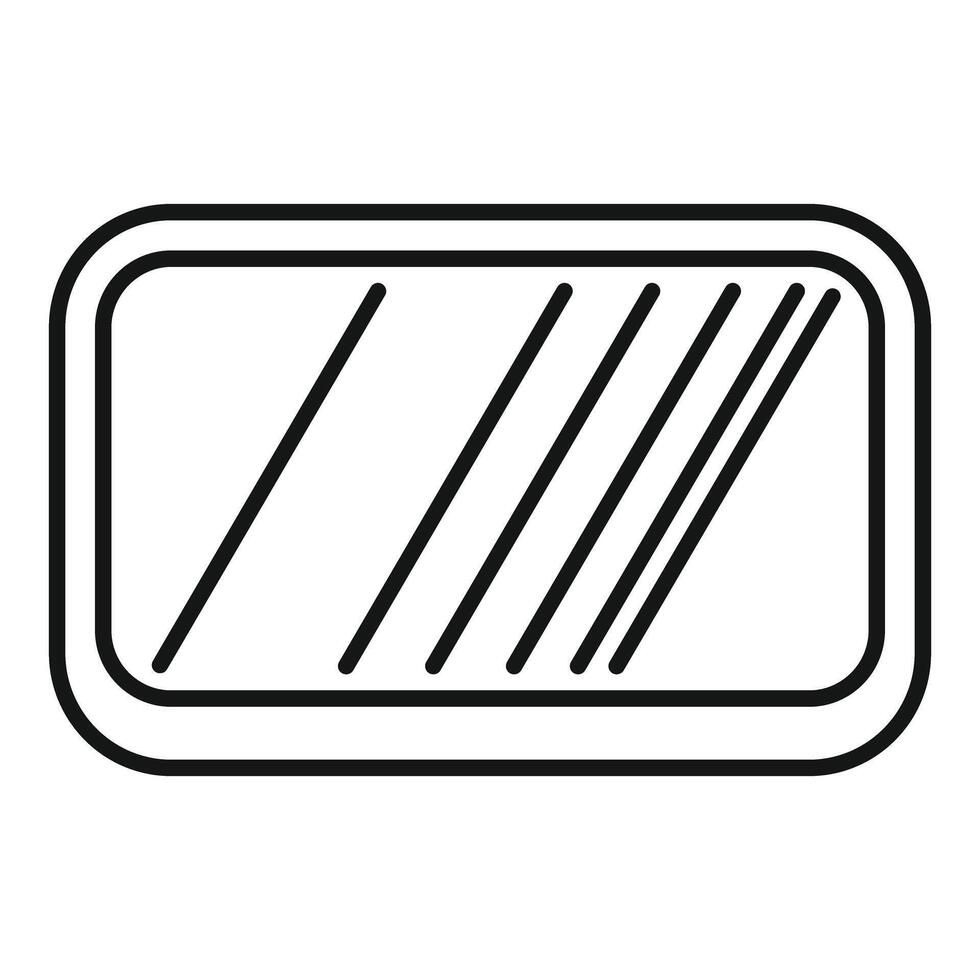 Heated car rear window defroster lines warming up icon vector