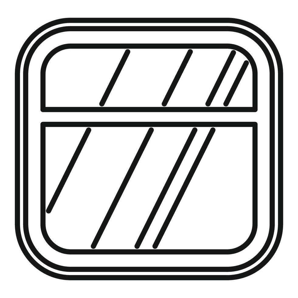 Train window reflecting light showing speed lines icon illustration vector