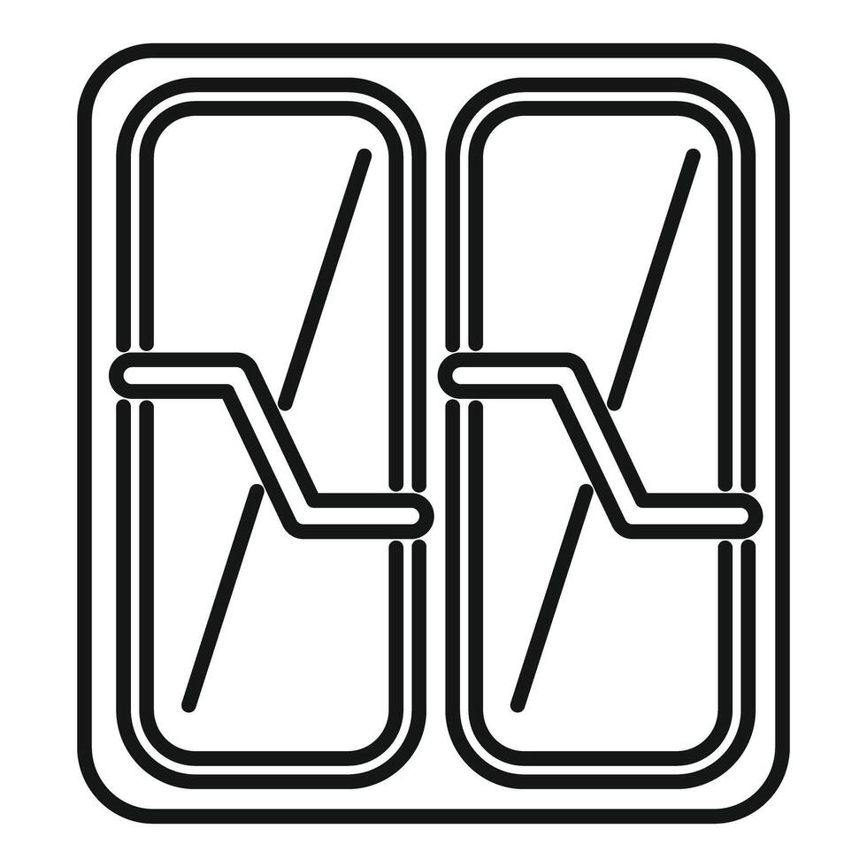 Emergency exit window with handles for opening in case of fire vector