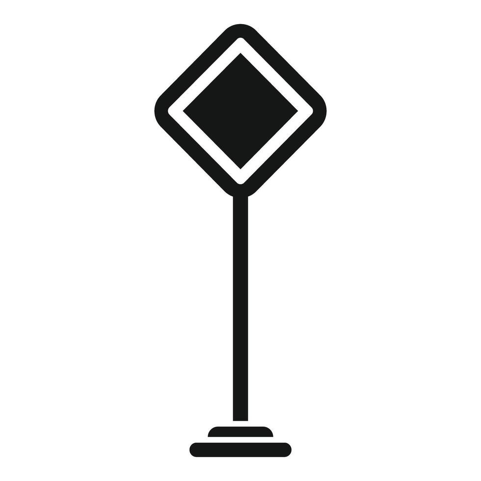 Priority road sign showing right of way traffic signage vector