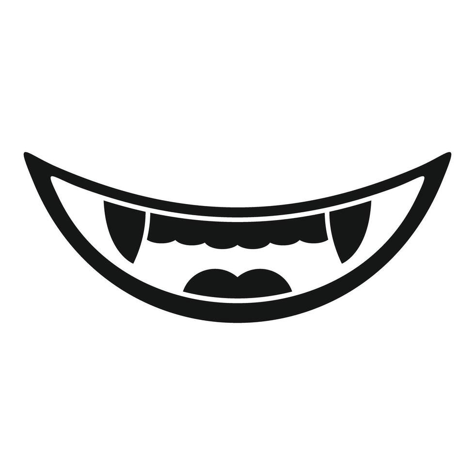 Vampire showing fangs baring teeth in aggressive grin vector