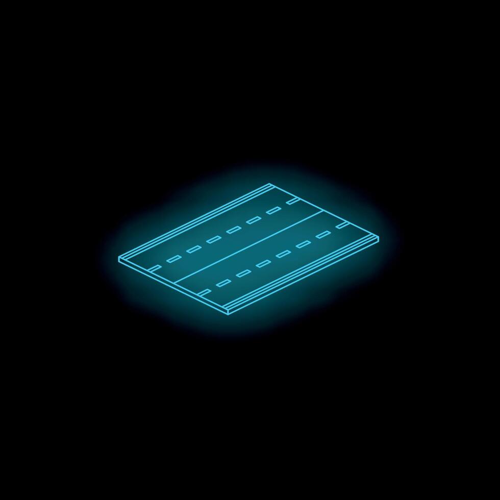 Glowing neon road in isometric view creating futuristic vibe vector