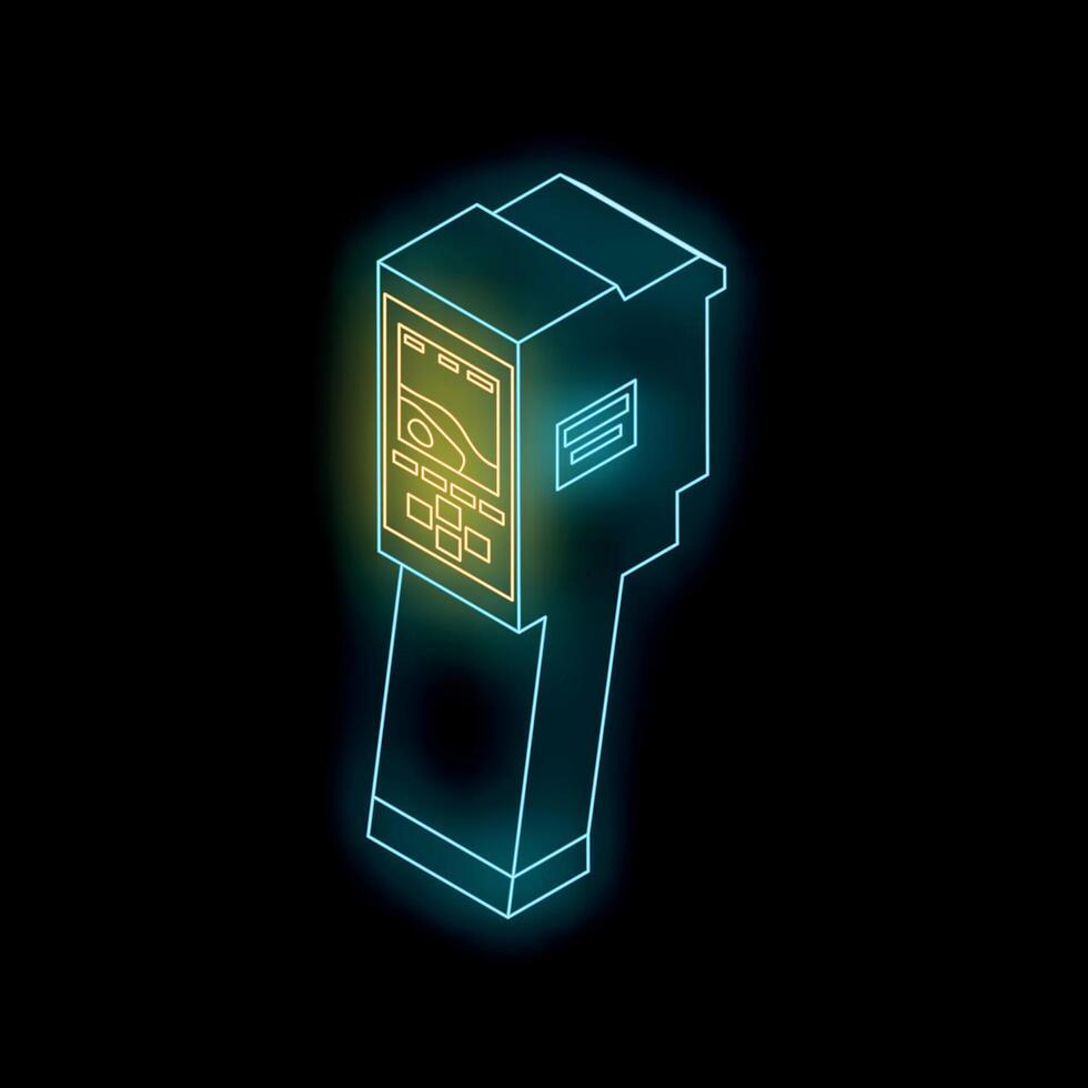 Digital infrared thermometer showing temperature reading on display vector
