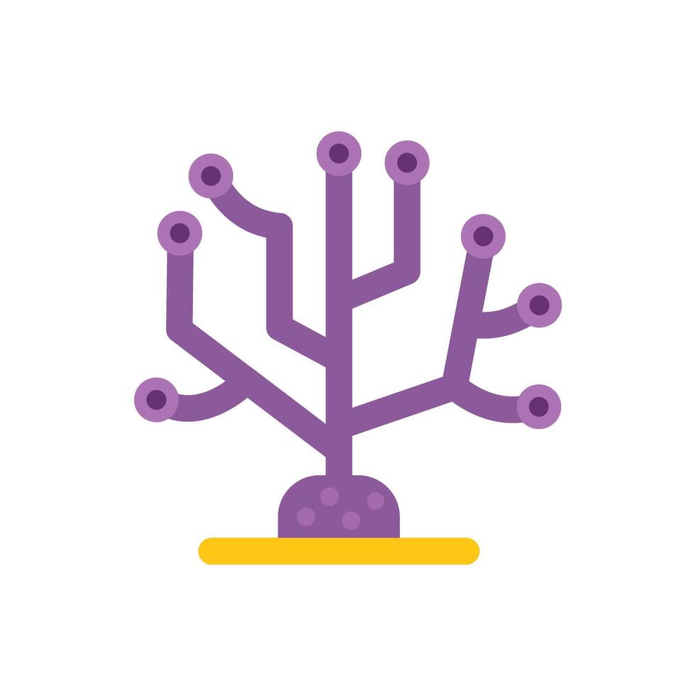 Neural network growing like a plant, artificial intelligence concept vector