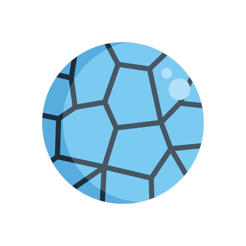 Blue gemstone showing crystalline structure on white background vector