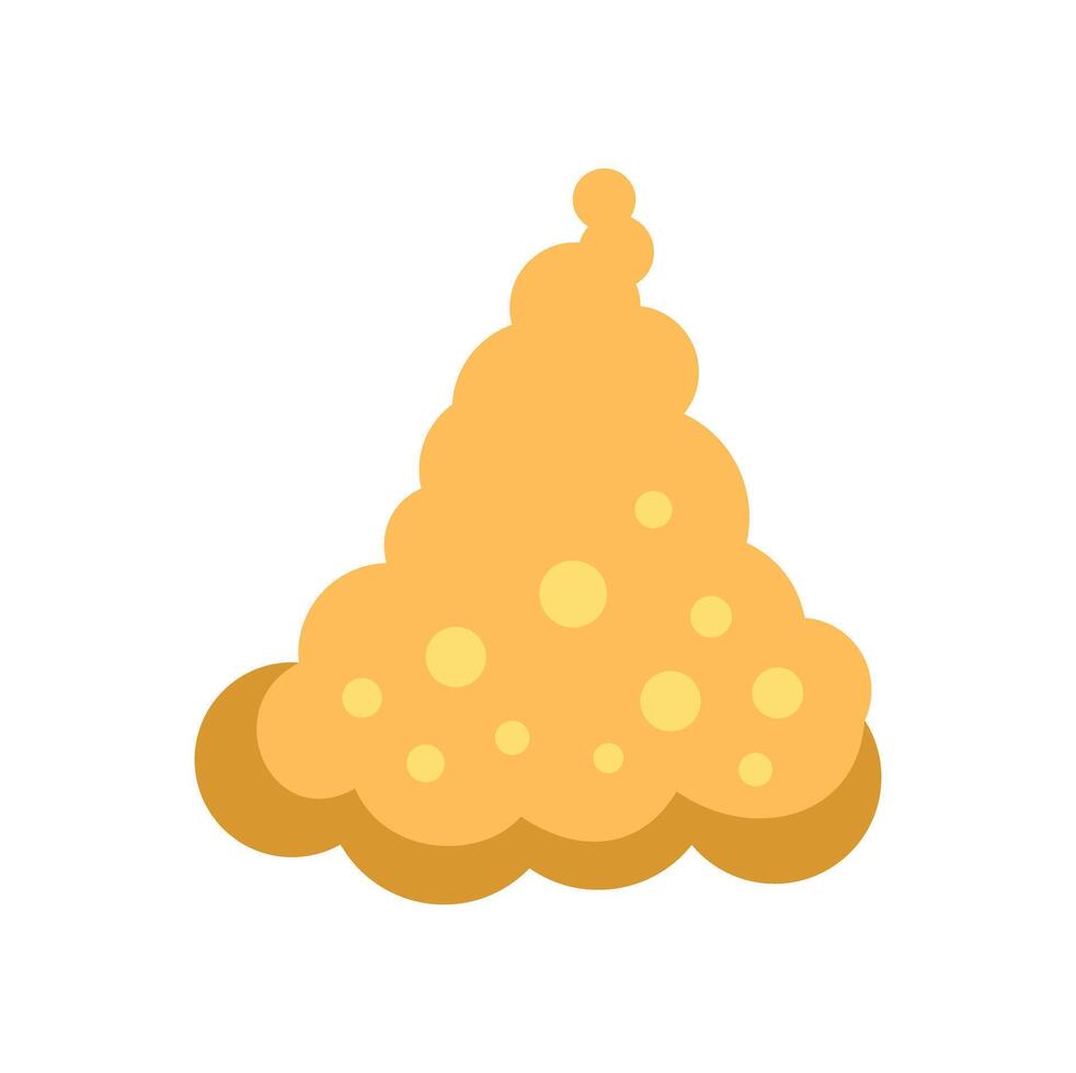 Cartoon sand pile forming a pyramid shape on white background vector