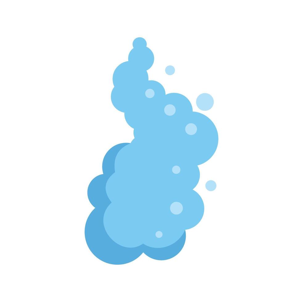 Cartoon soap suds creating abstract shapes while floating upwards vector