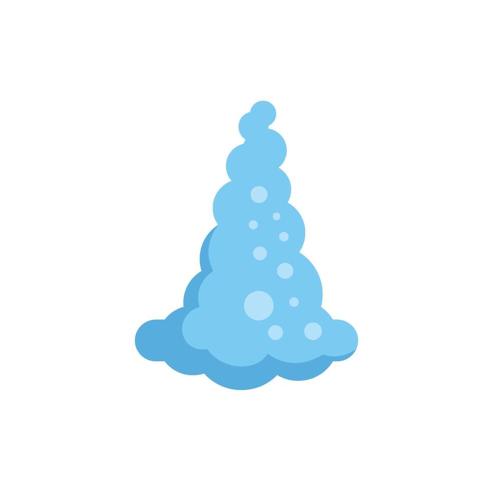 Blue christmas tree shaped cloud computing data storage icon vector
