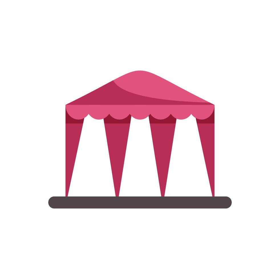Pink canopy tent providing shelter and shade vector