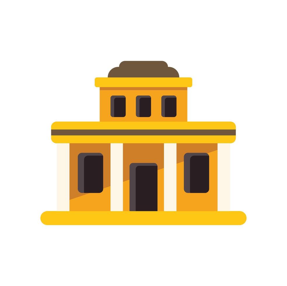 Government building with columns and windows representing public service vector