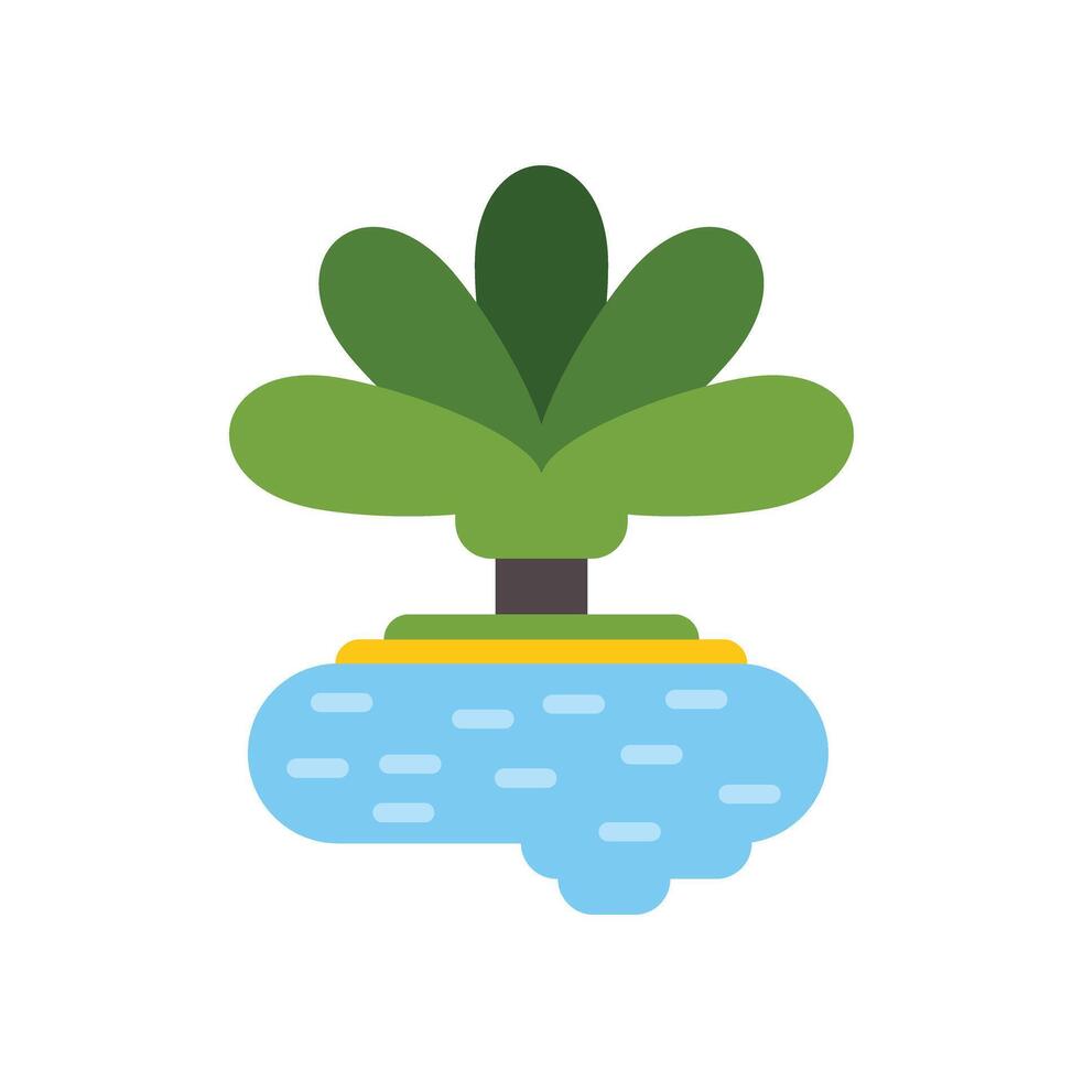 Tropical island oasis representing paradise and exotic travel destinations vector