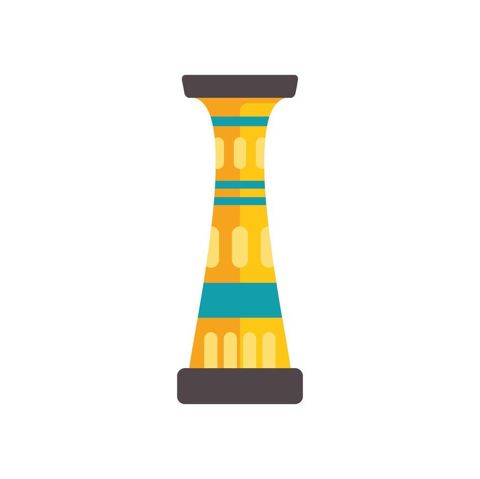 Egyptian column representing ancient civilization and culture vector