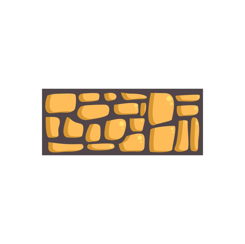 Cartoon stone wall forming a decorative border vector
