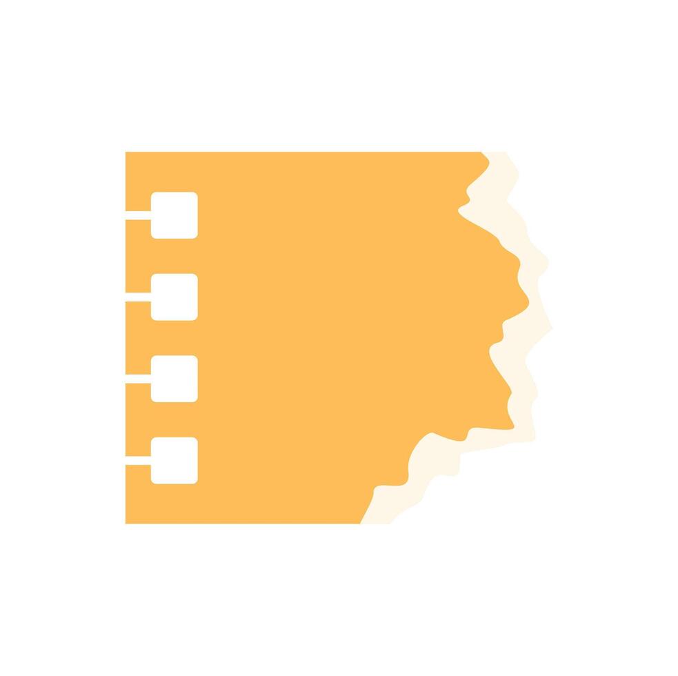 Orange film strip burning on right side with white background vector