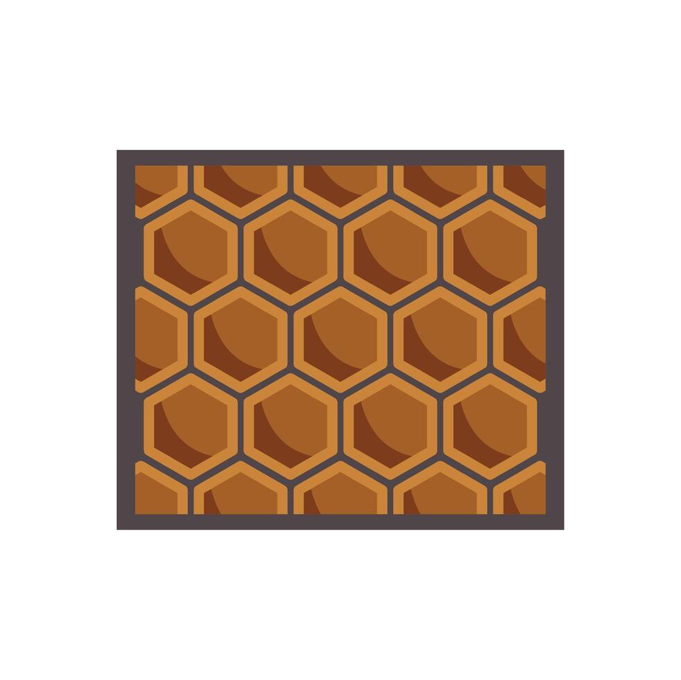 Honeycomb frame showing perfect hexagonal cells structure vector