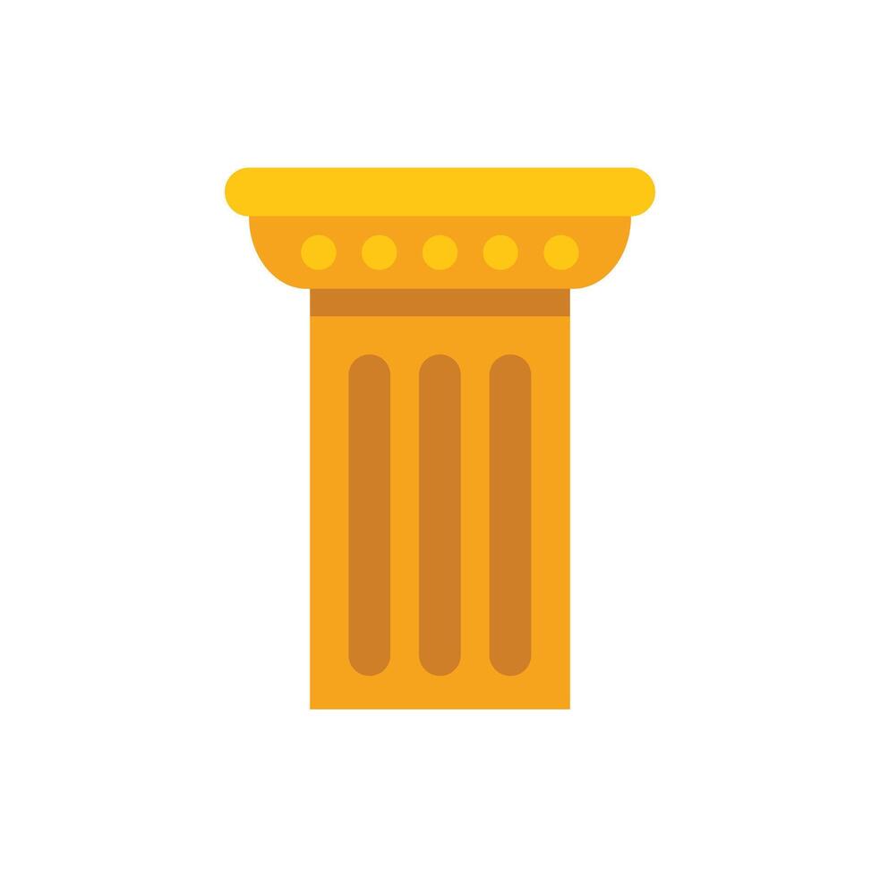 Golden greek column standing tall and proud vector