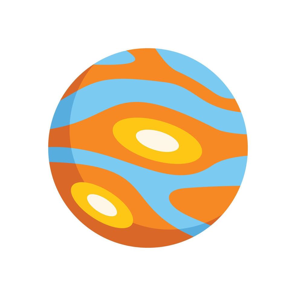 Jupiter planet rotating in the solar system vector