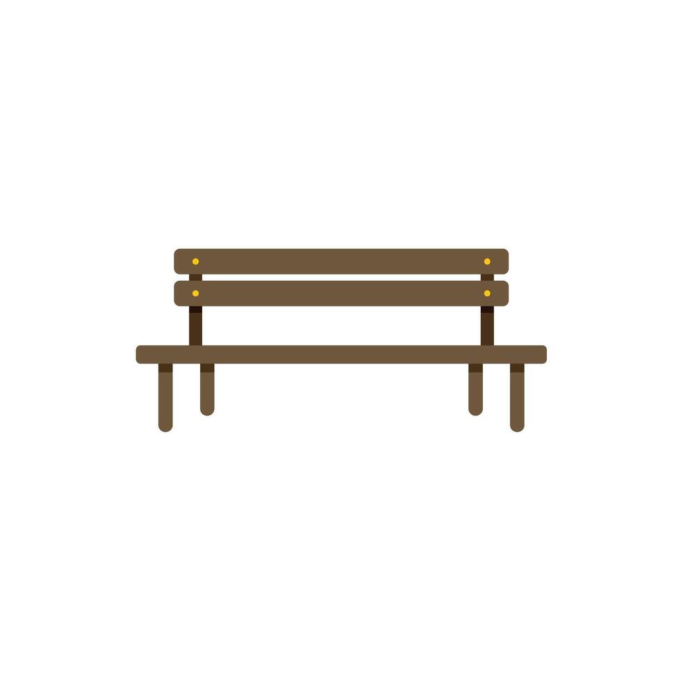 Wooden bench inviting visitors to relax and enjoy surroundings vector