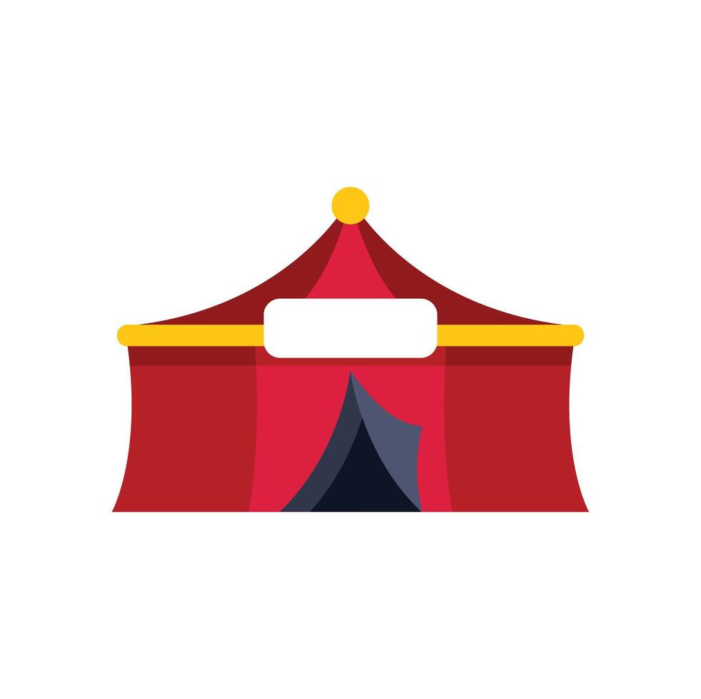 Big top circus tent with blank banner inviting visitors to enter and enjoy the show vector