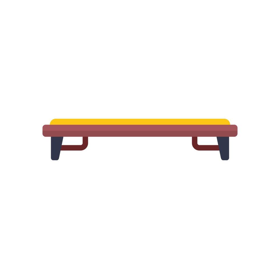 Balance beam gymnastics equipment for maintaining balance and performing acrobatic exercises vector