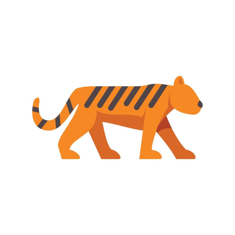 Majestic tiger walking, a symbol of wildlife and power vector