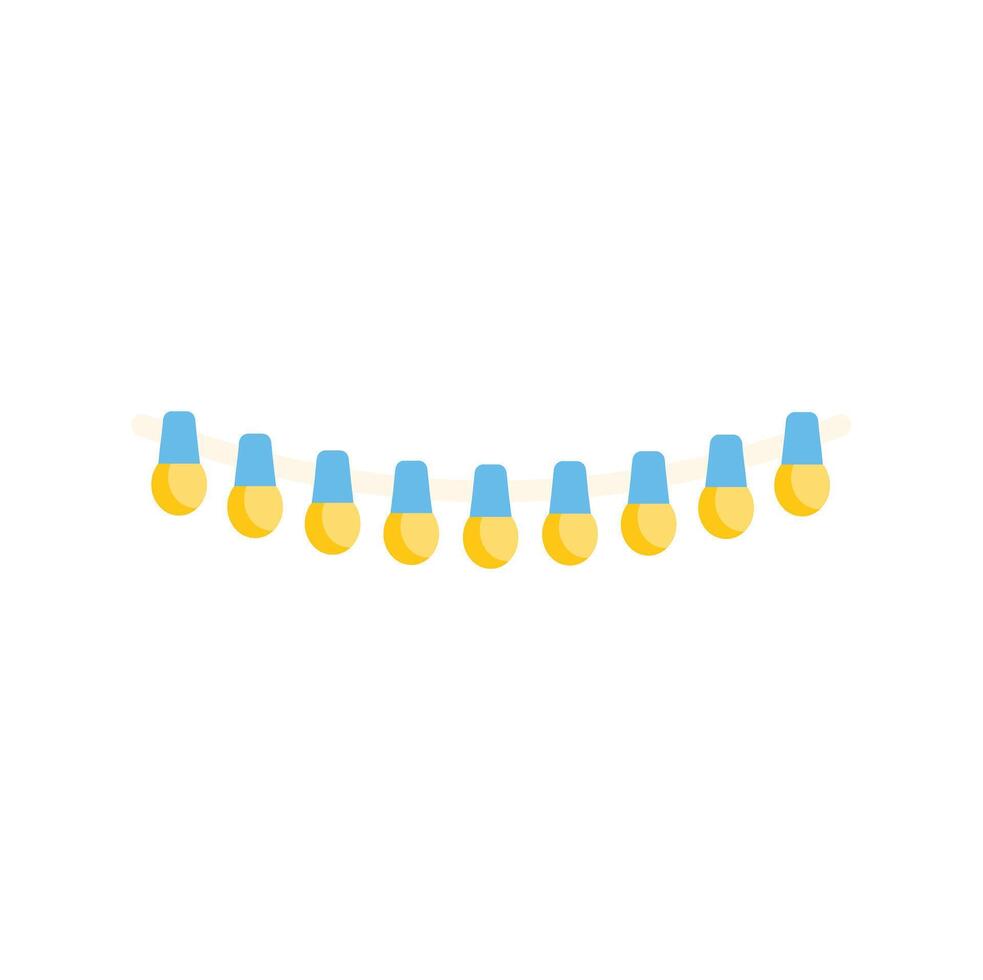 String of lights hanging, creating a festive atmosphere vector