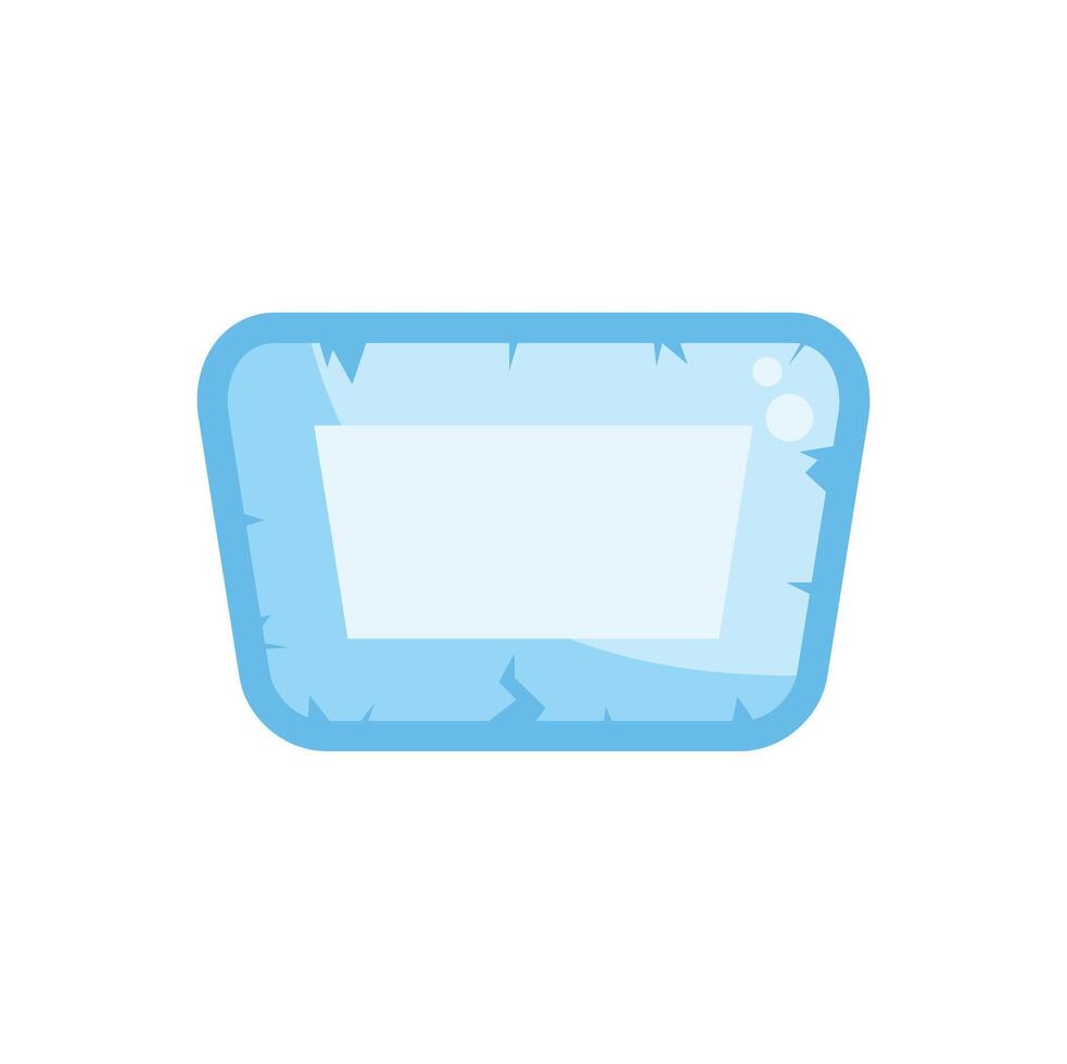 Ice frame with cracks showing a blank space for text vector
