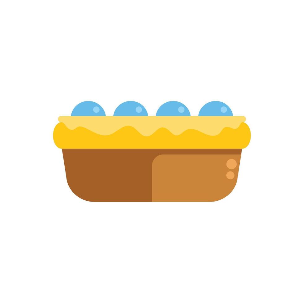Pet drinking bowl with water and floating balls for cats and dogs vector