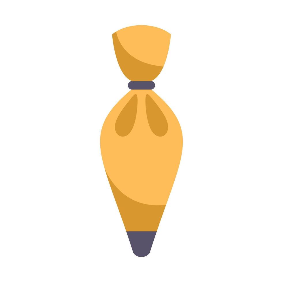 Pastry bag for decorating cakes and cookies, piping cream and frosting vector