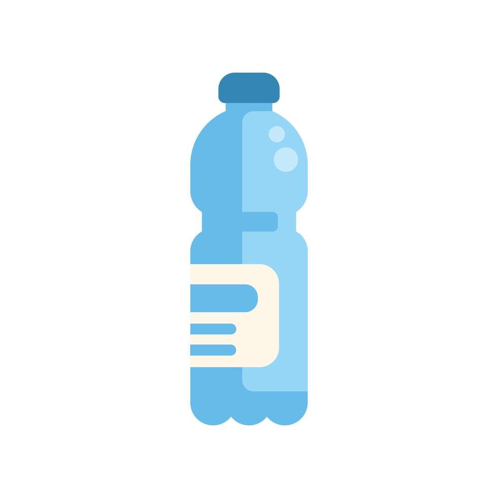 Plastic bottle containing fresh water with blank label for your brand vector