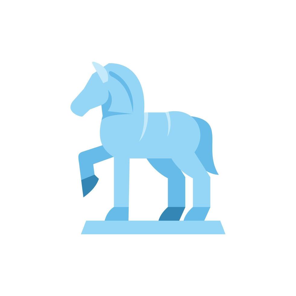 Majestic trojan horse standing proudly, a symbol of ancient greek strategy vector