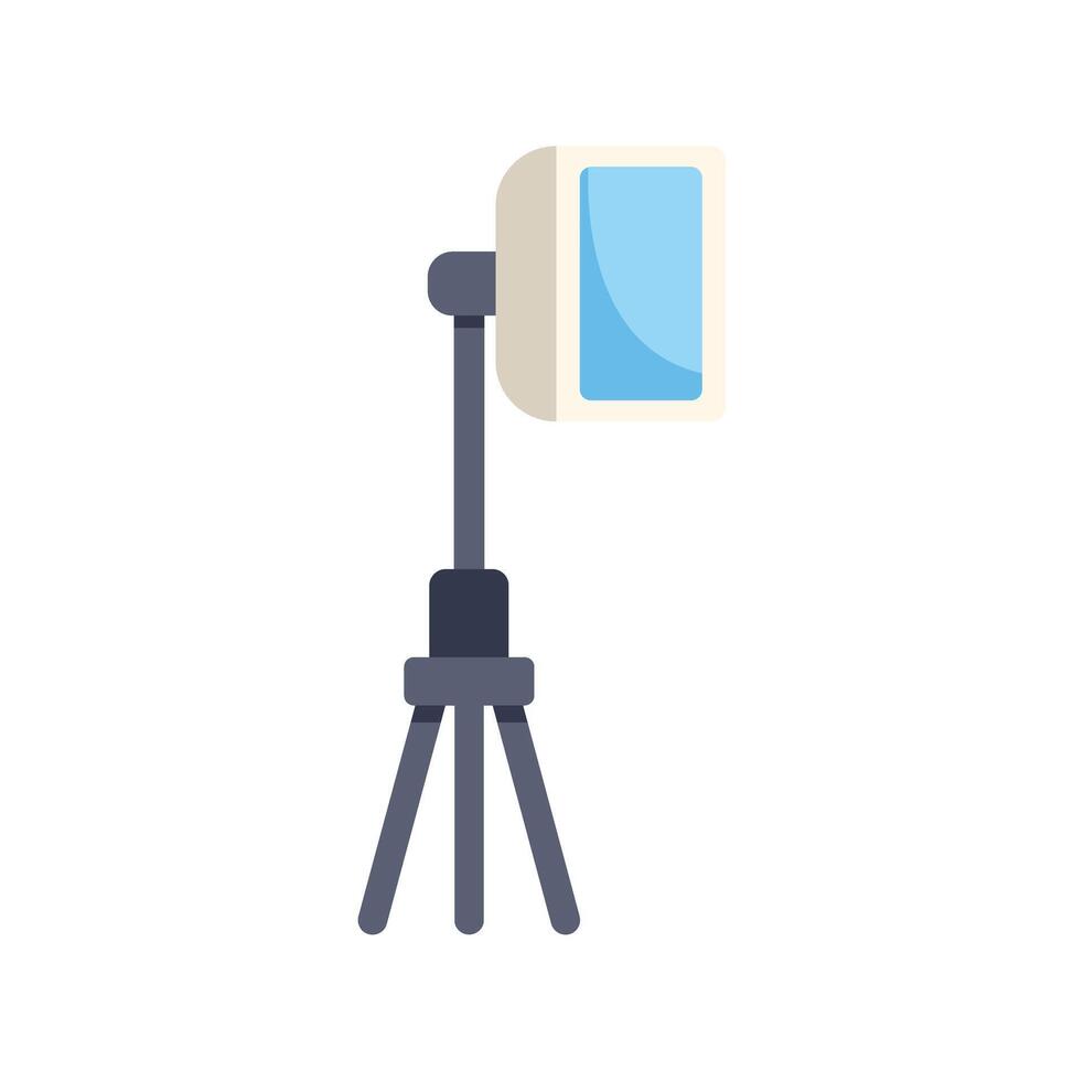 Smartphone on tripod capturing content for social media or vlog vector
