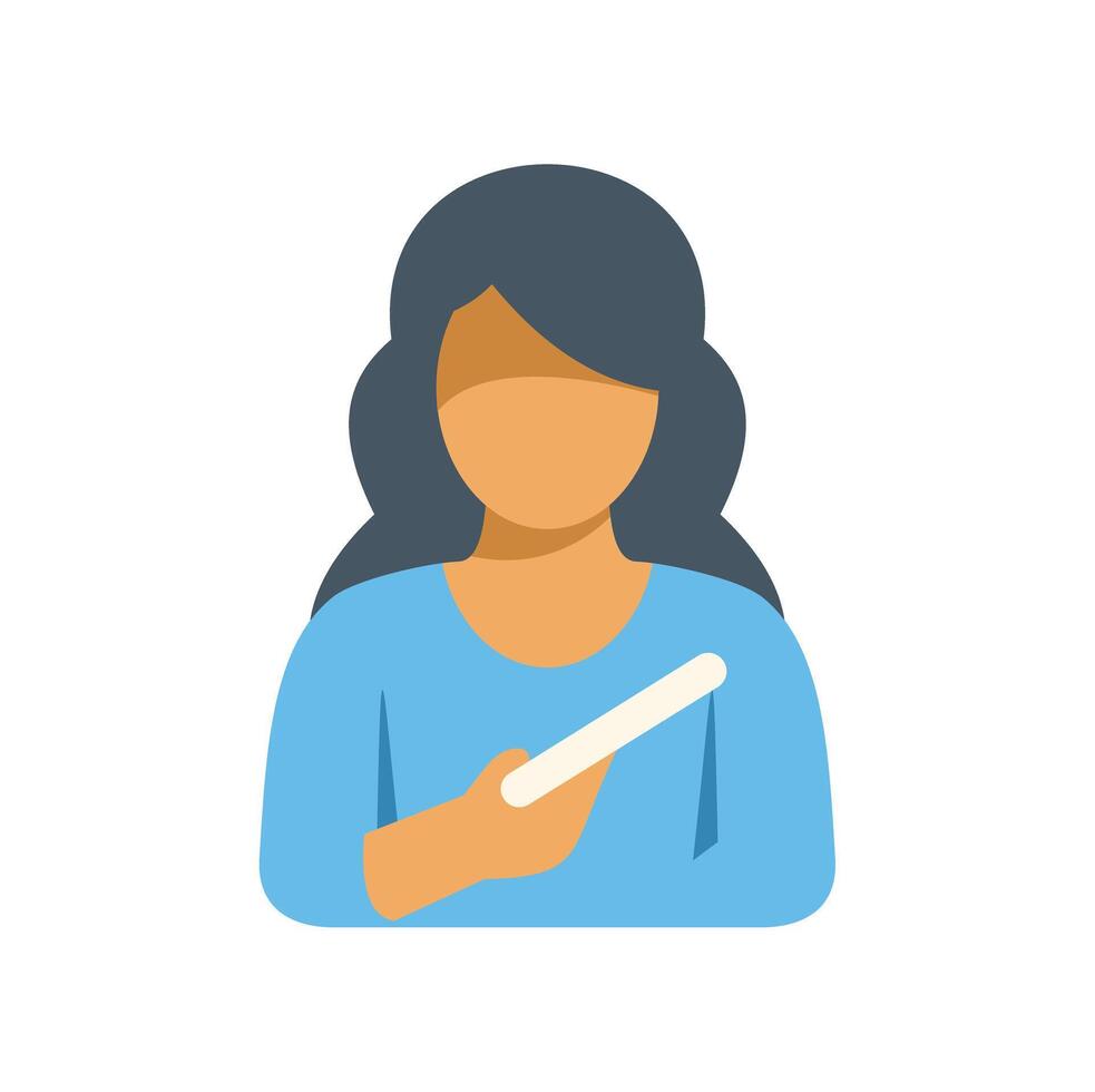 Nurse holding rapid diagnostic test device for healthcare concept vector