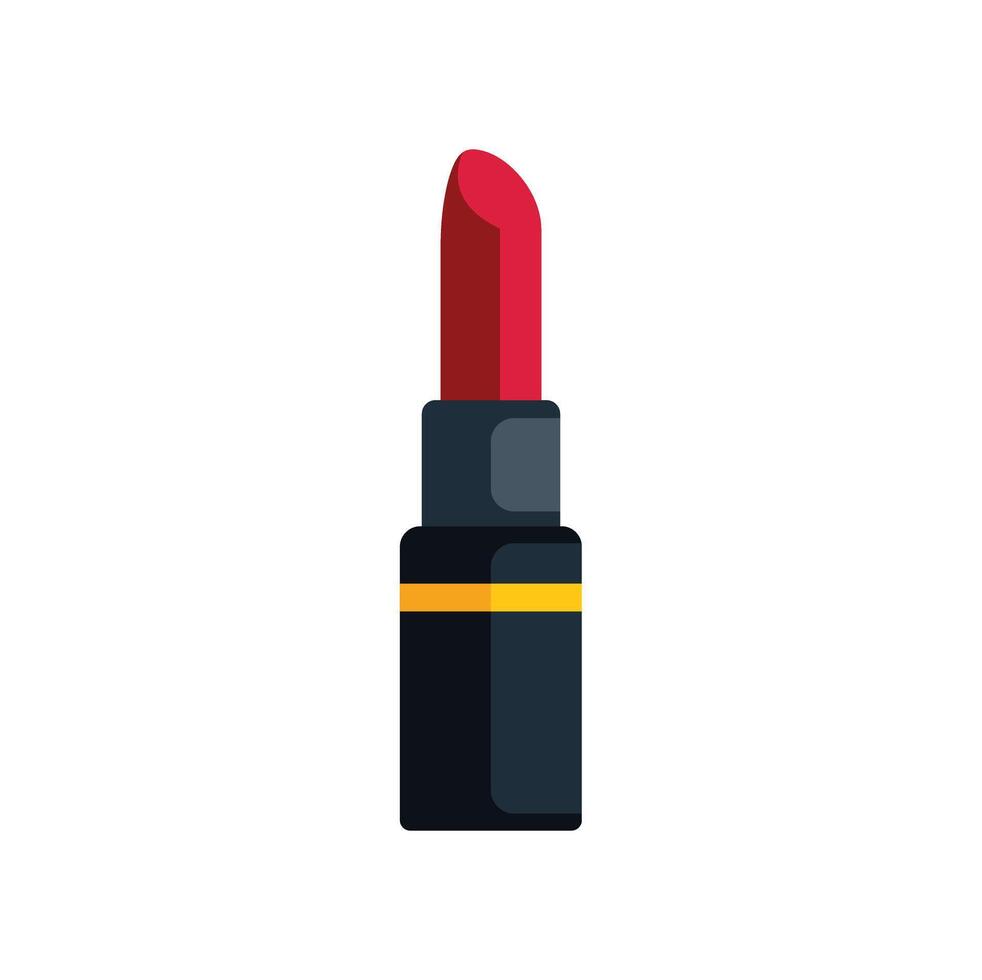 Red lipstick showing elegance and beauty products vector