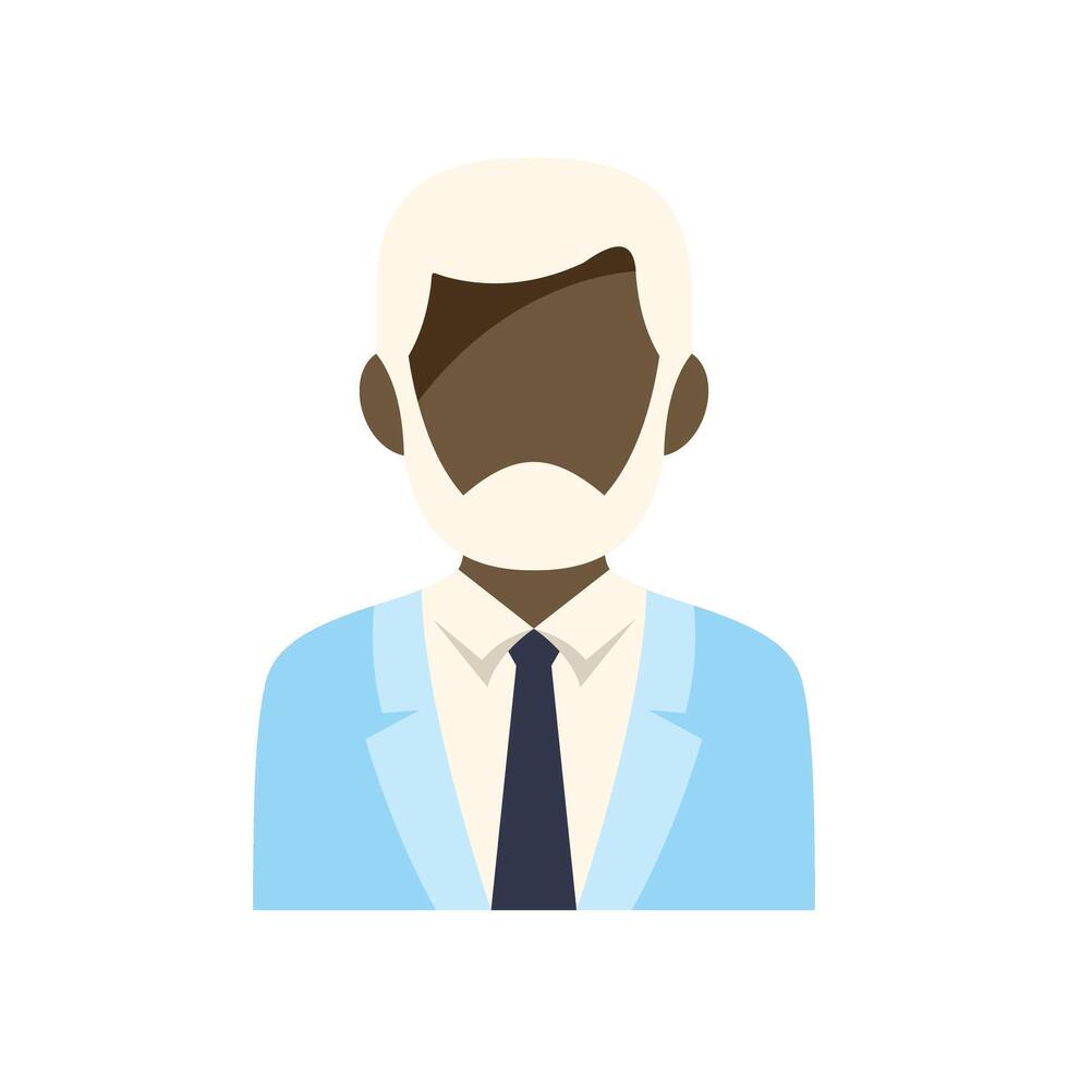 Senior african american businessman wearing suit and tie avatar icon vector