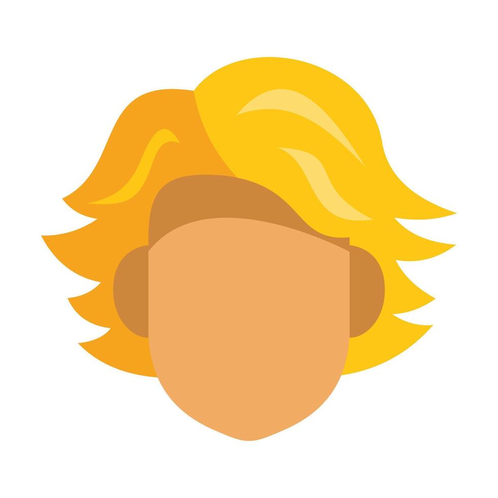 Modern hairstyle on blond man, flat design illustration vector