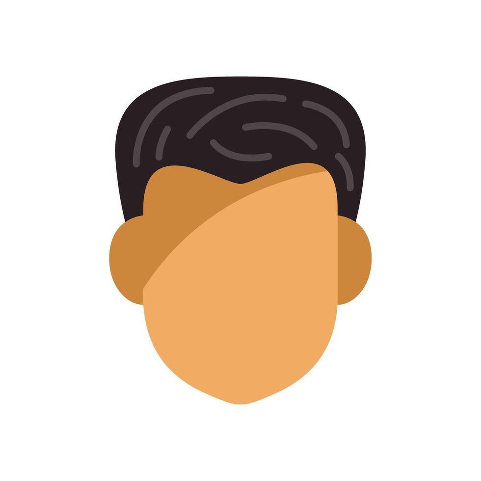 Young man showing faceless avatar, depicting anonymity and privacy vector