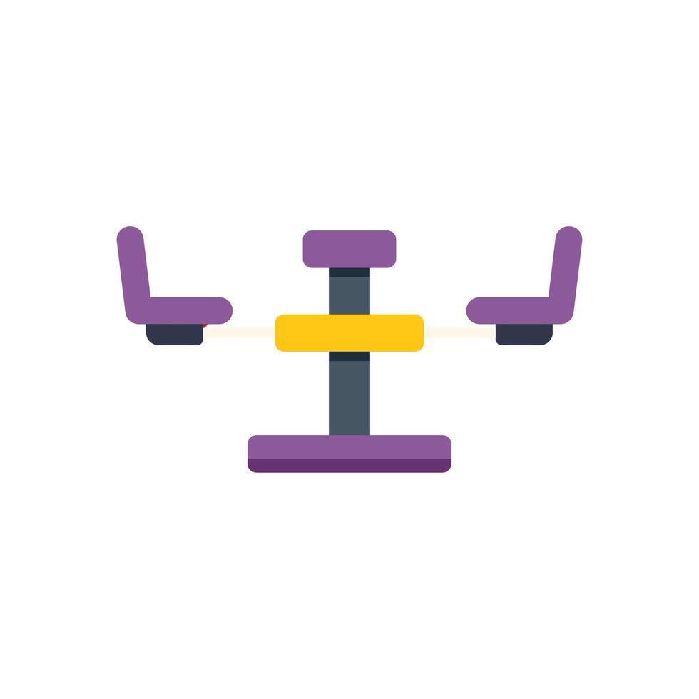 Seesaw balancing playful moments in playground recreation vector