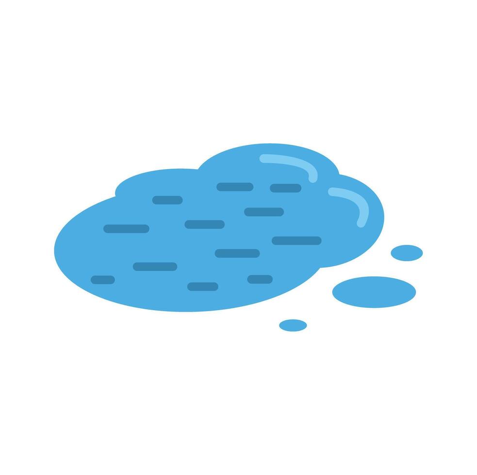 Blue spill spreading on white background representing cleaning concept vector
