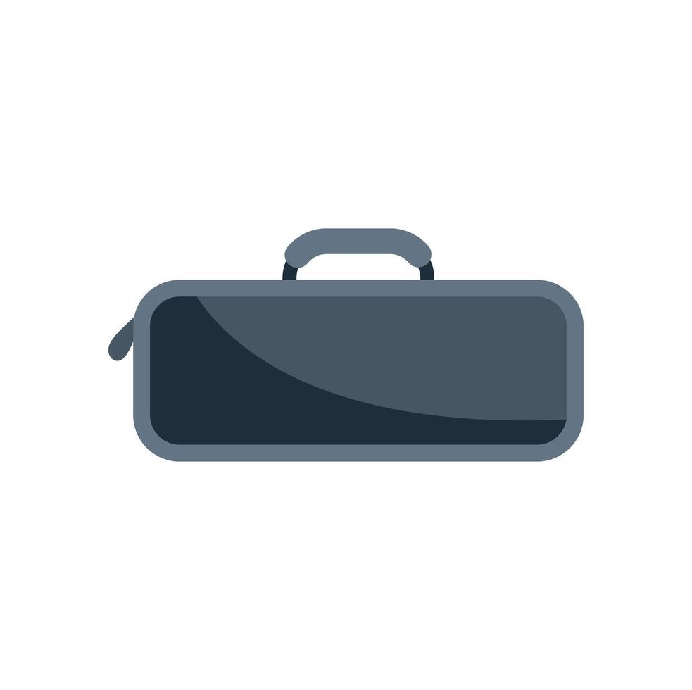 Small gray portable carrying case with handle for business trip vector