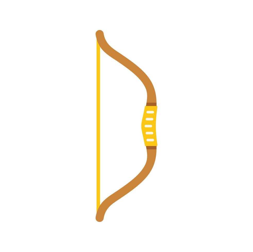 Wooden hunting bow and arrow targeting accuracy and skill vector