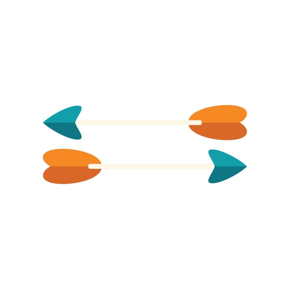 Two opposite arrows pointing in different directions vector