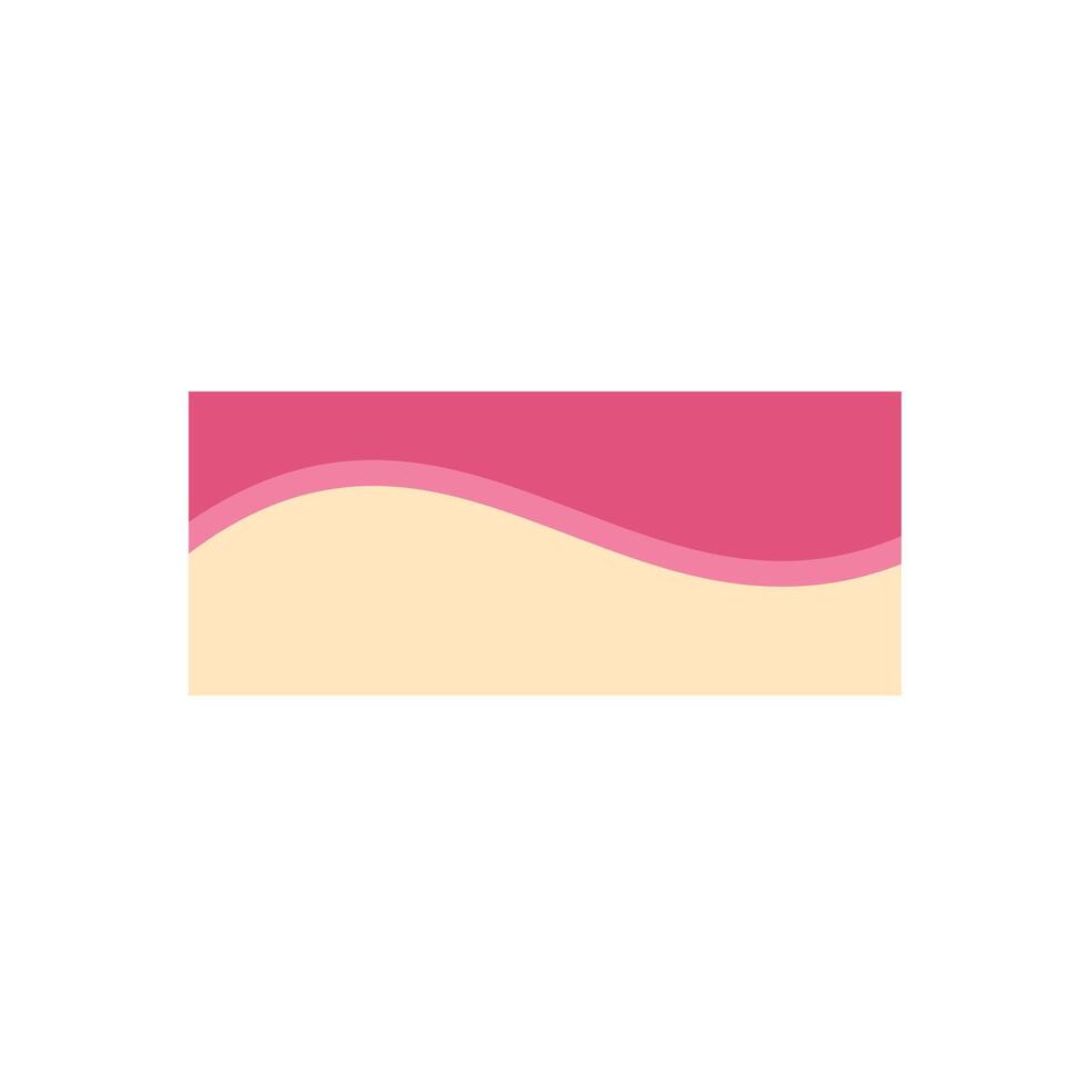Abstract background with wavy shapes and pink and beige colors vector