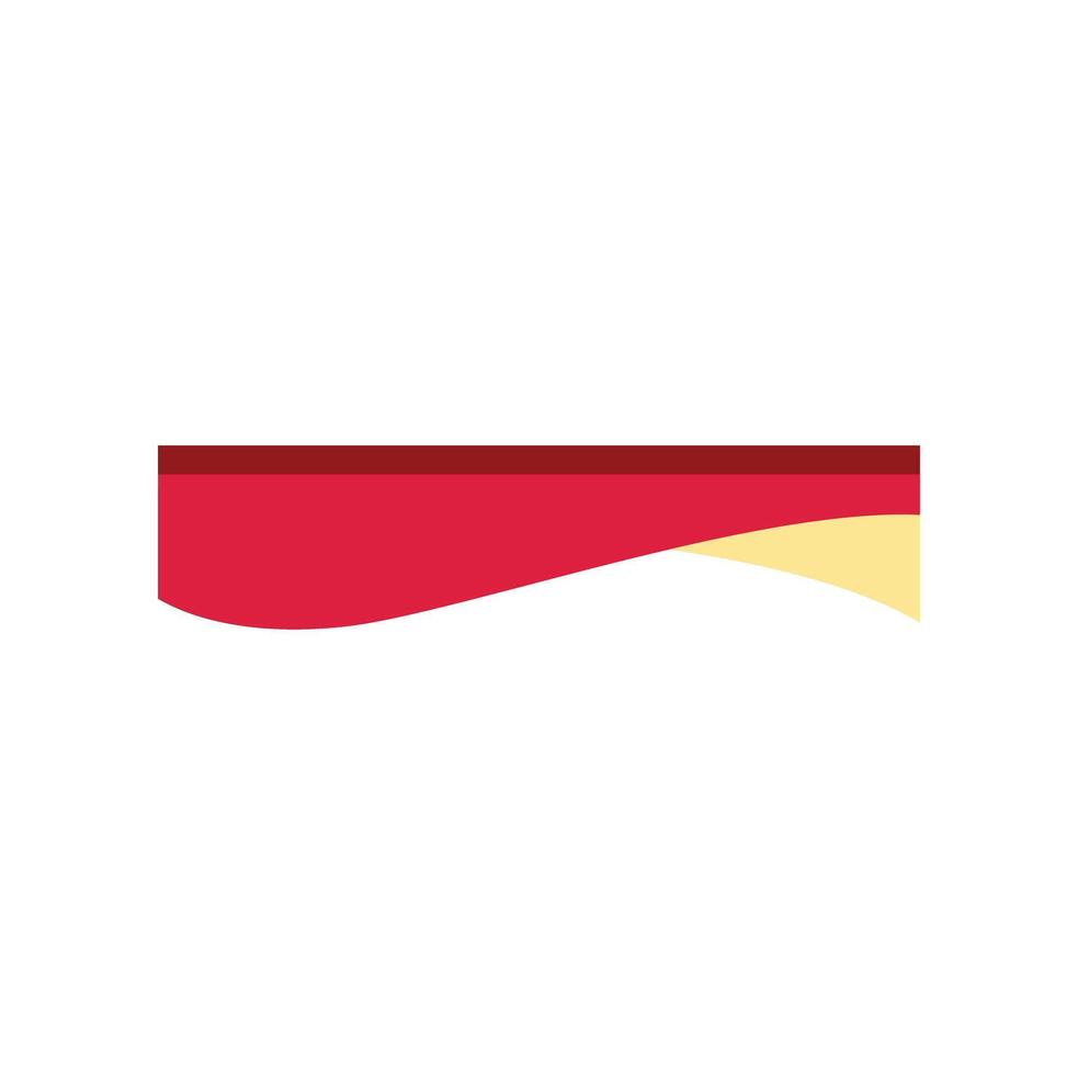 Red and yellow ribbon waving in the wind vector