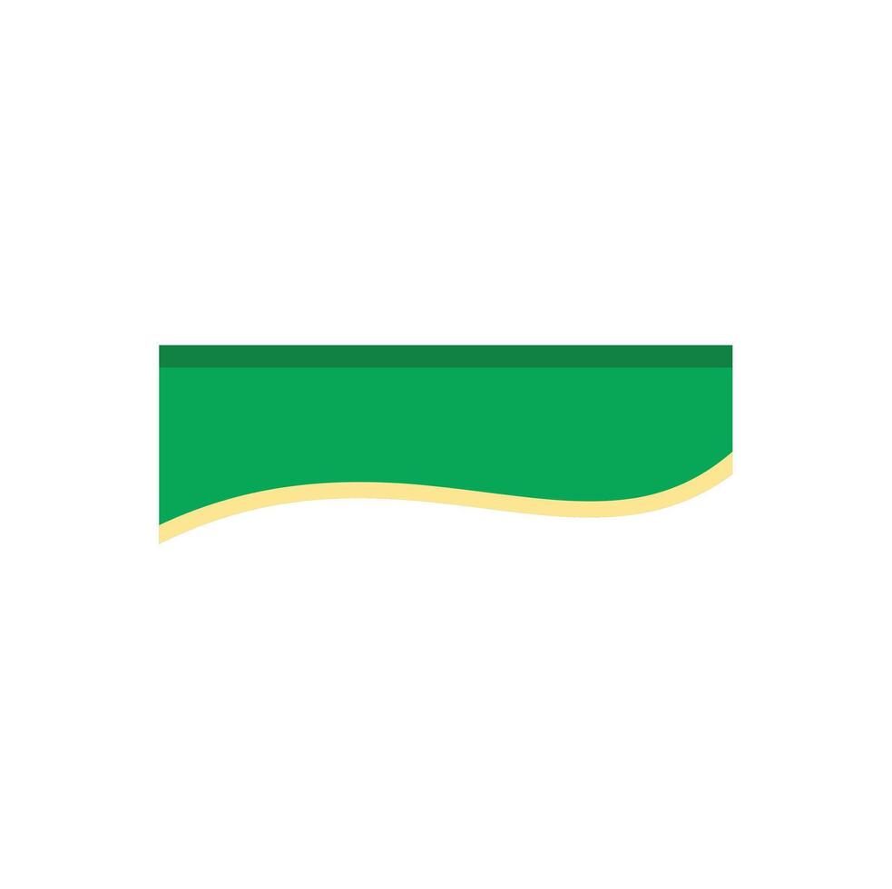 Wavy green lower third for editing and broadcasting vector