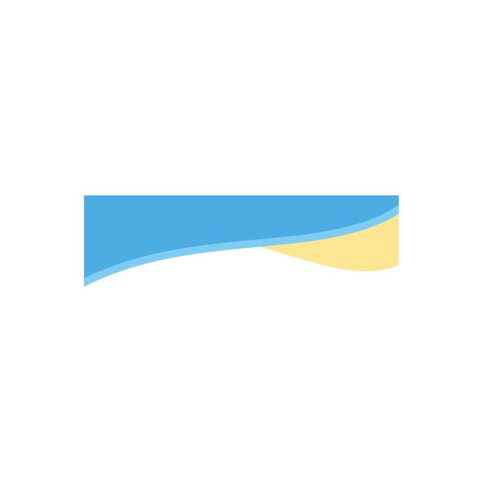 Blue water lapping gently on golden sand beach vector