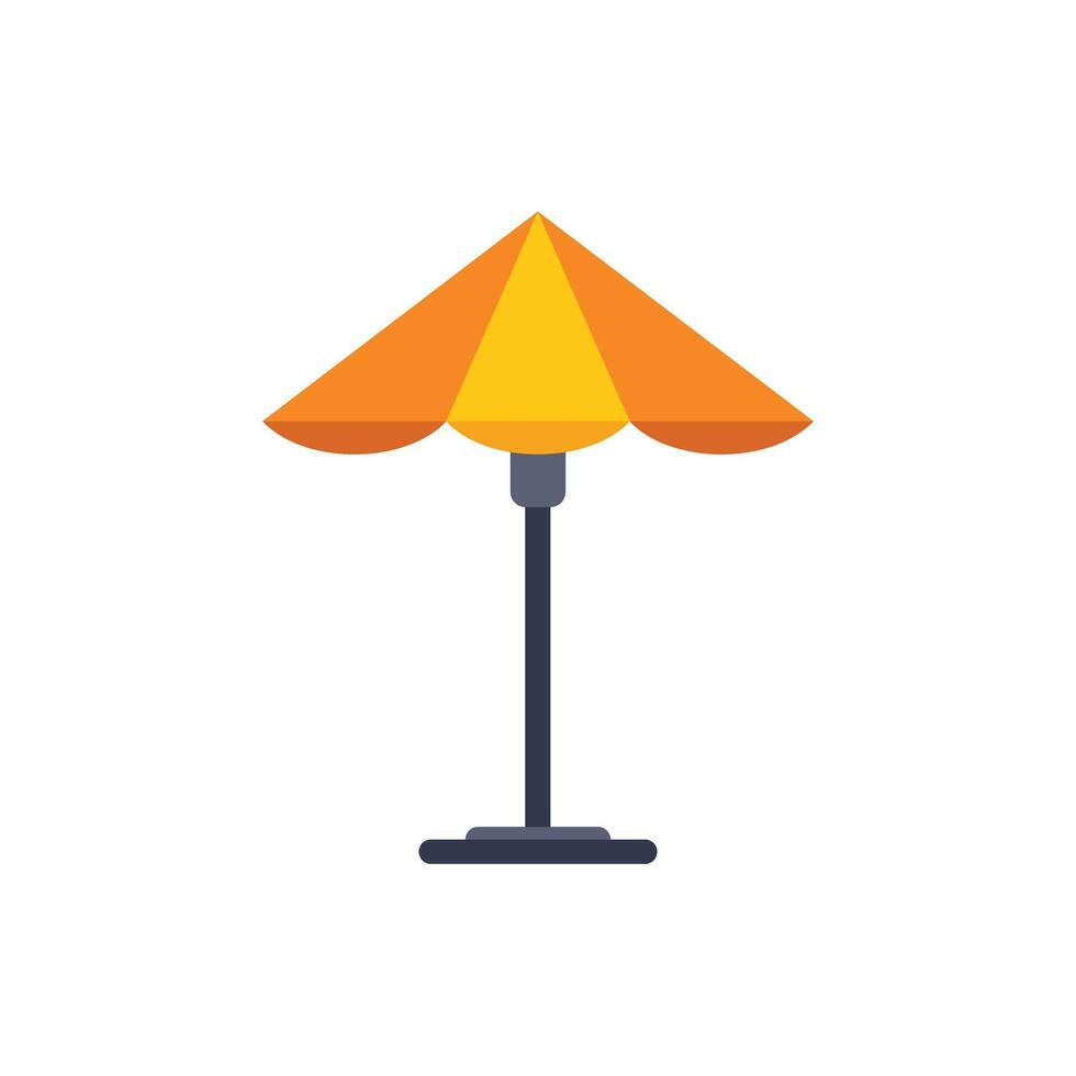 Yellow parasol providing shade on a sunny day vector
