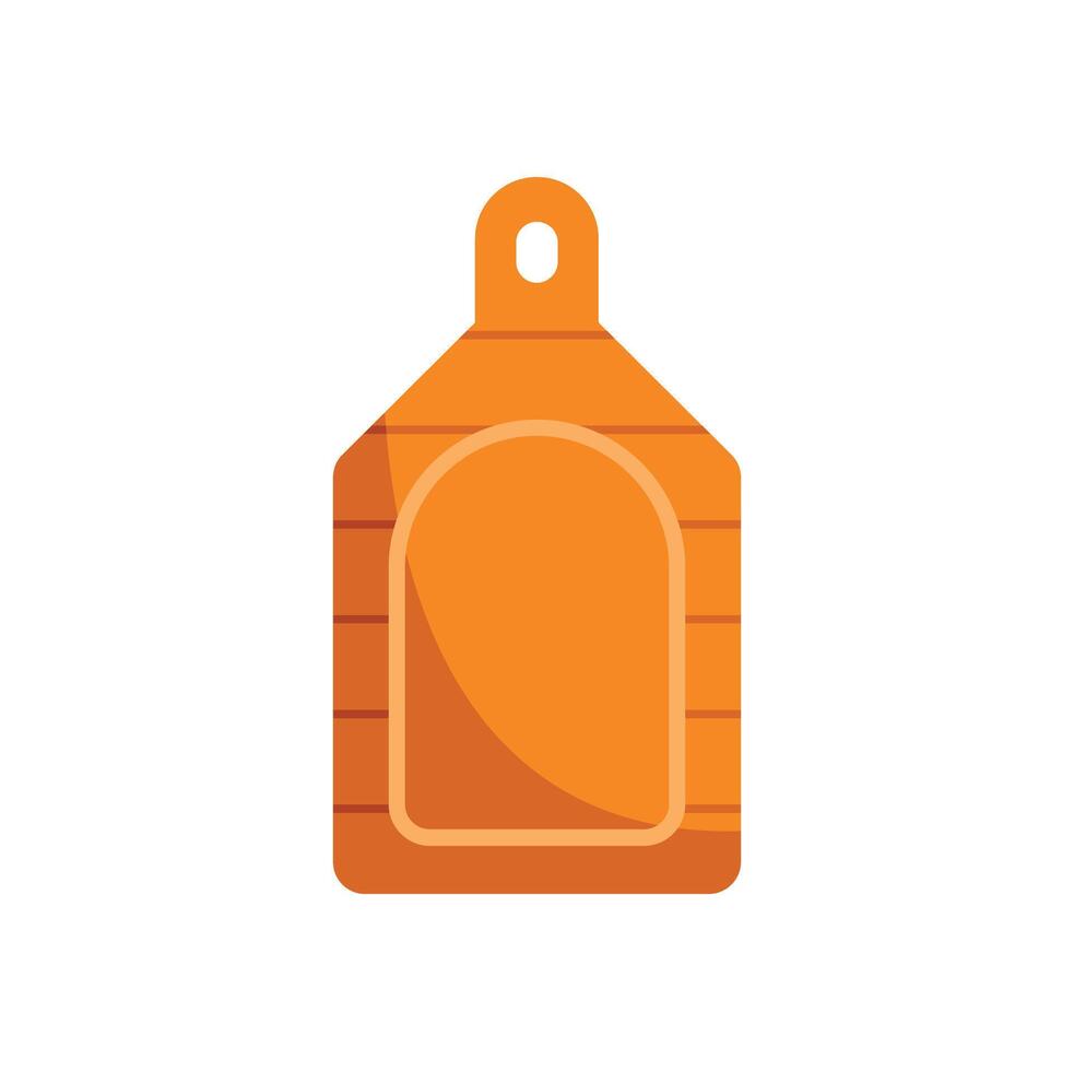 Wooden cutting board showing its texture and warm color vector