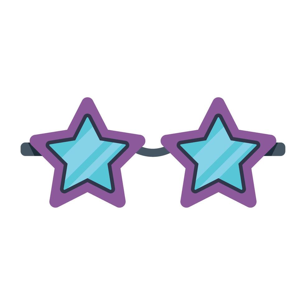 Star shaped sunglasses adding style and fun to any occasion vector