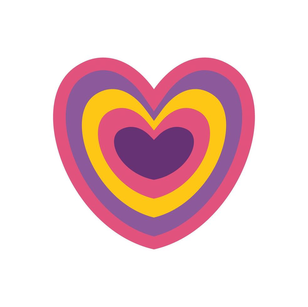 Colorful heart shape showing love and affection vector